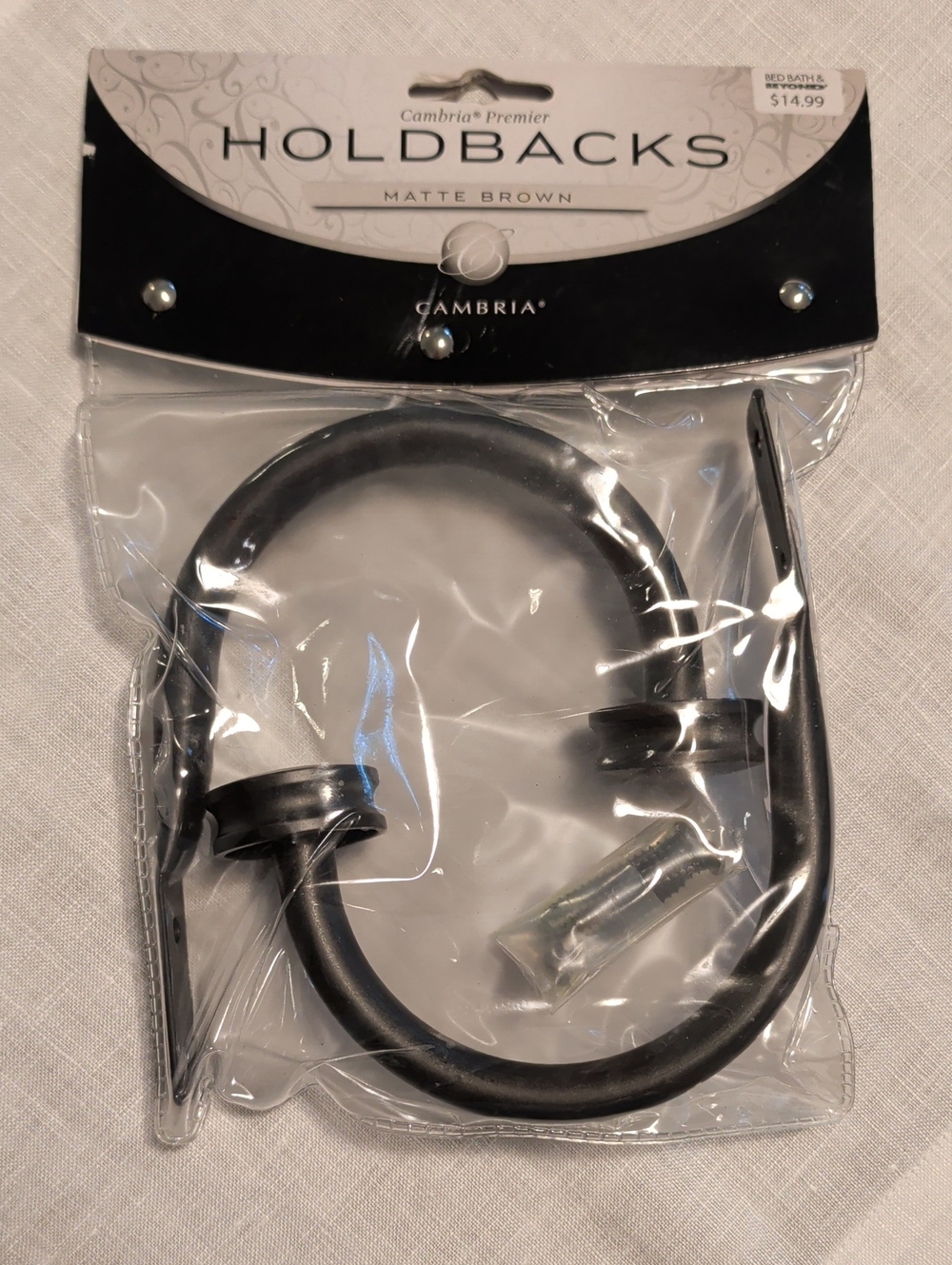 Cambria Premier Drapery Matte Brown Holdbacks - (Pair)